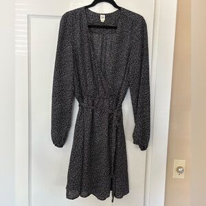 Gap TALL Black and White Long Sleeve Dress